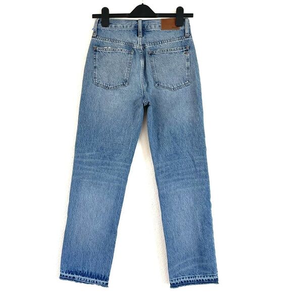 MADEWELL Women’s Classic Straight Jeans High Rise Destructed Edition - Picture 3 of 12